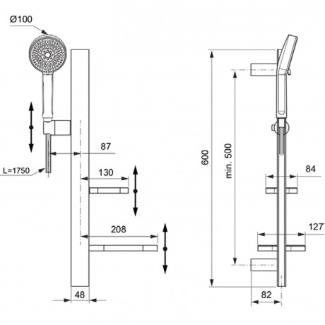 BD586RO Idealrain ALU - Душ комплект 